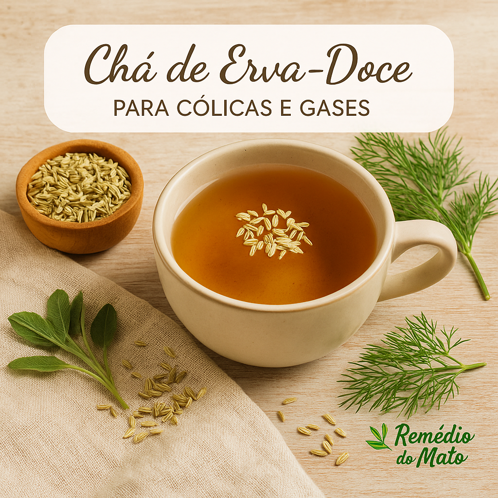 🌿 Chá de Erva-Doce Para Cólicas e Gases
