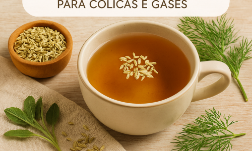 Chá de erva-doce para cólicas e gases
