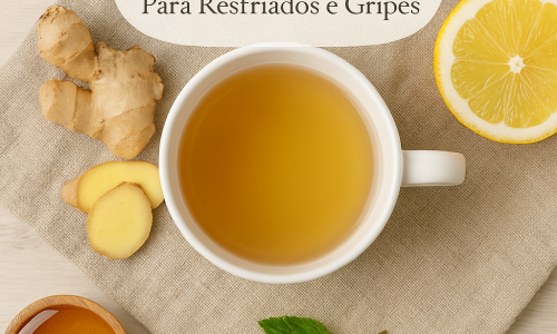 Chá de gengibre para resfriados e gripes